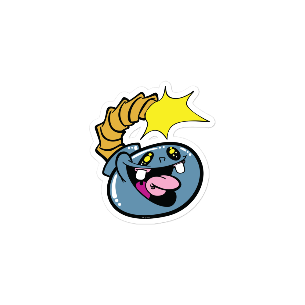 Street Art Cartoon Bomb Character Bubble-Free Sticker