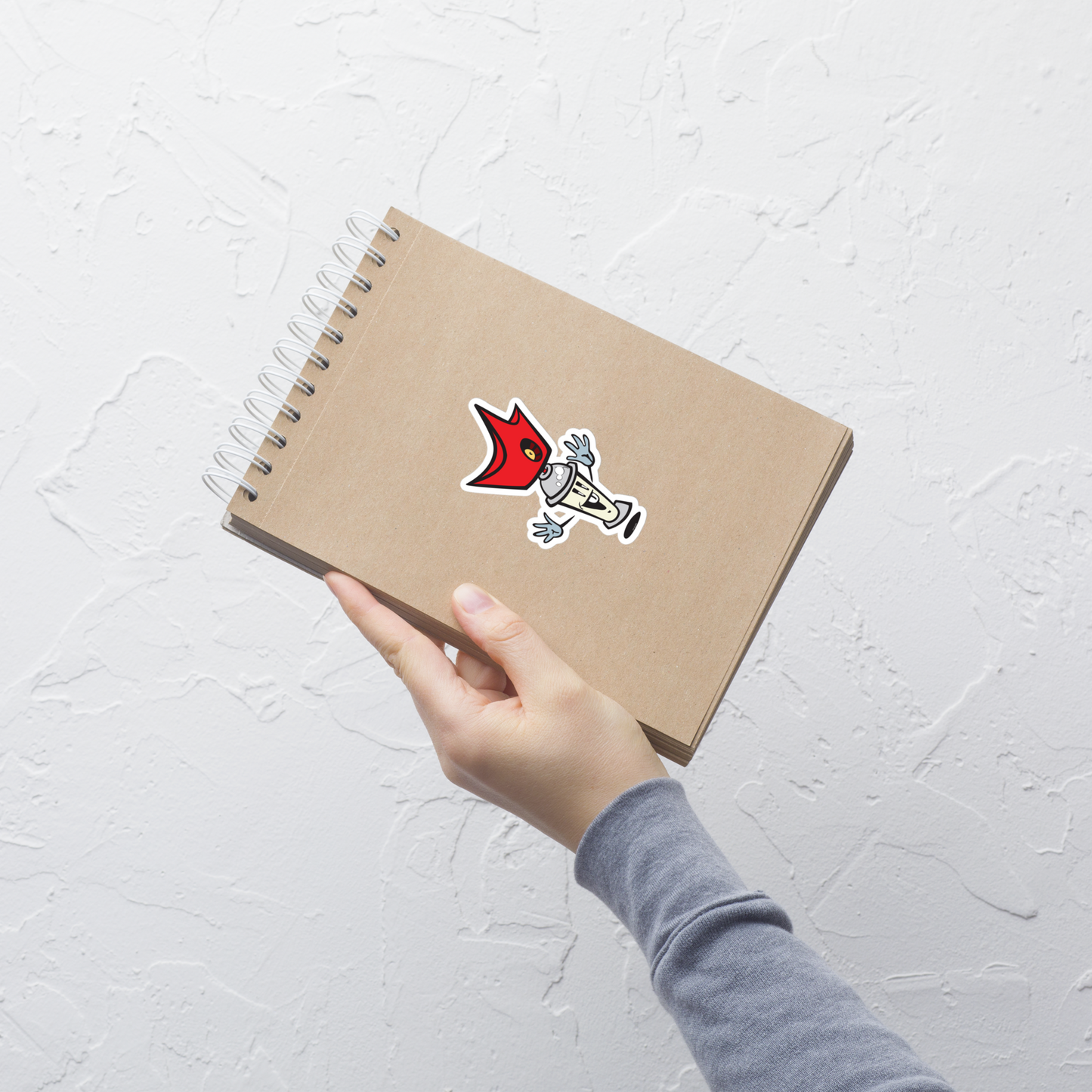 King Cap Spray Paint Can Cartoon Character Bubble-Free Sticker