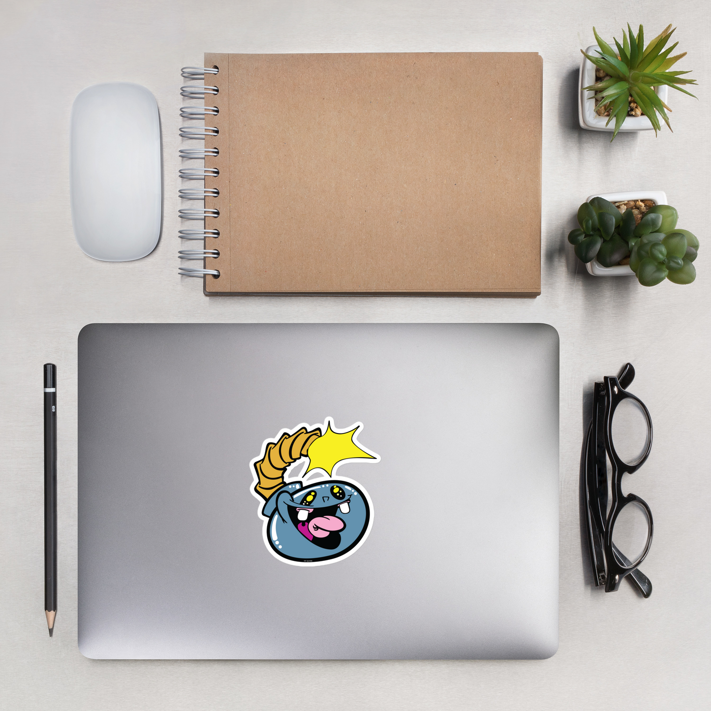 Street Art Cartoon Bomb Character Bubble-Free Sticker