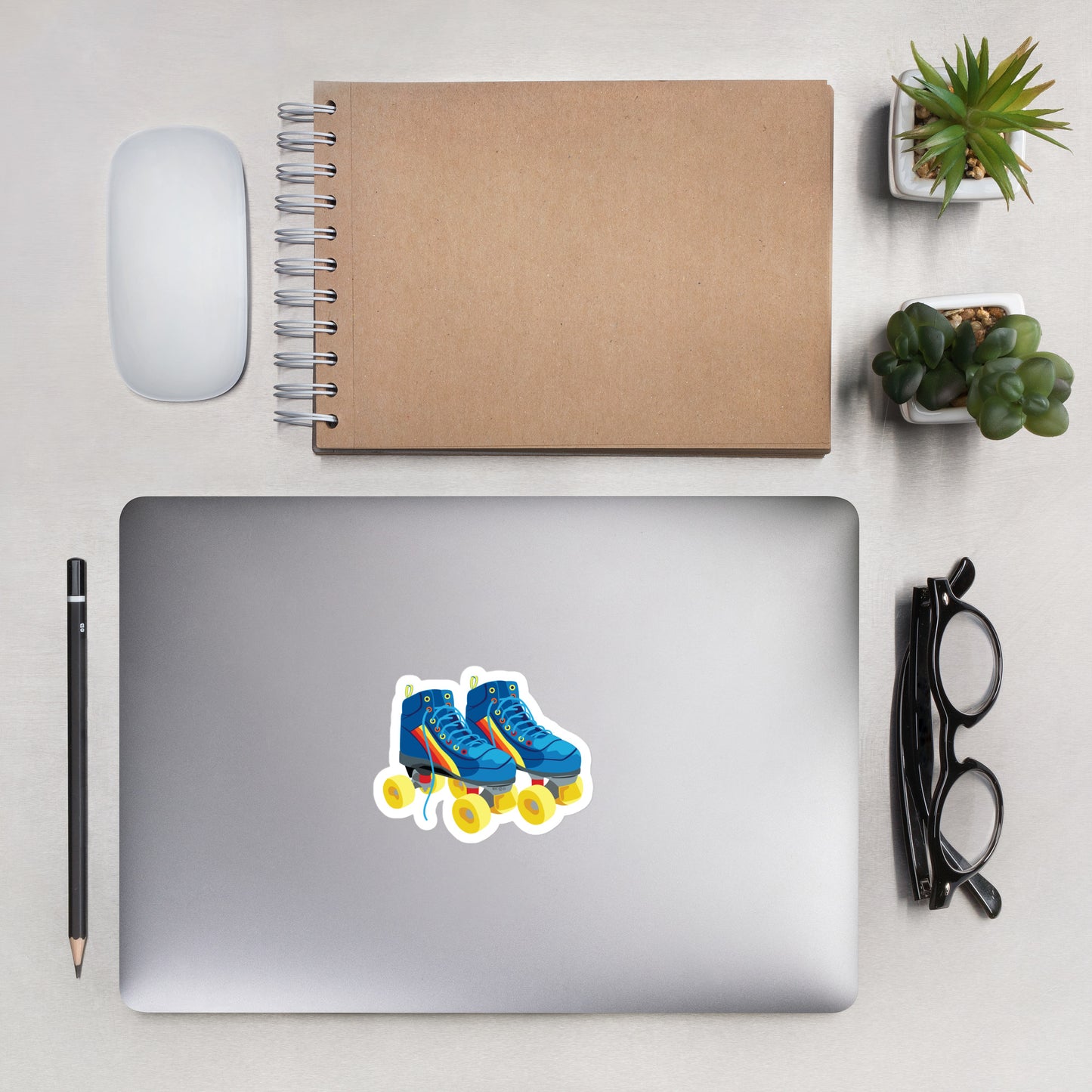 Retro Roller Skates Sticker -Bubble-Free Sticker