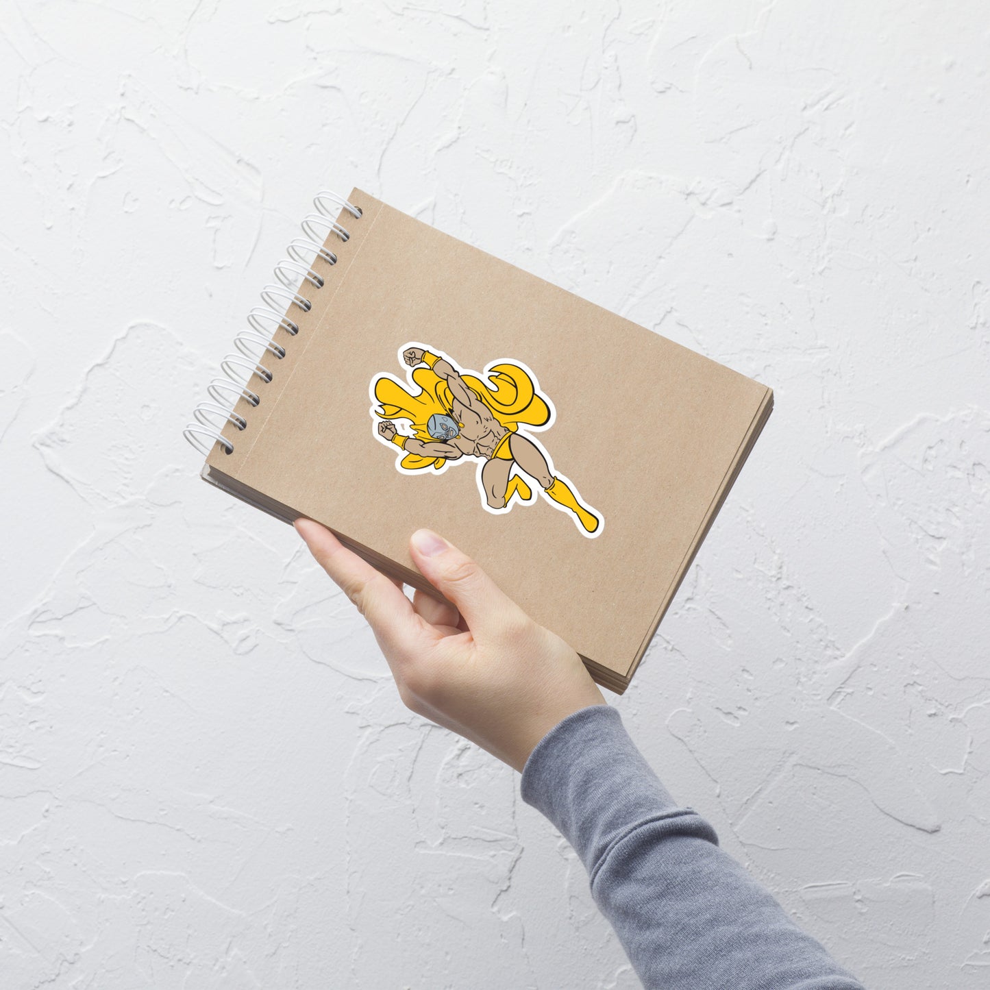 Luchadore Wrestler Cartoon Character - Mask and Cape - Bubble-Free Stickers