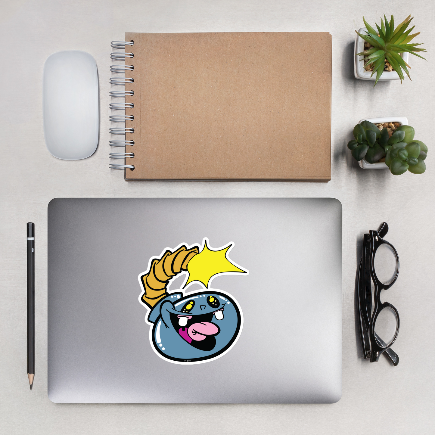 Street Art Cartoon Bomb Character Bubble-Free Sticker