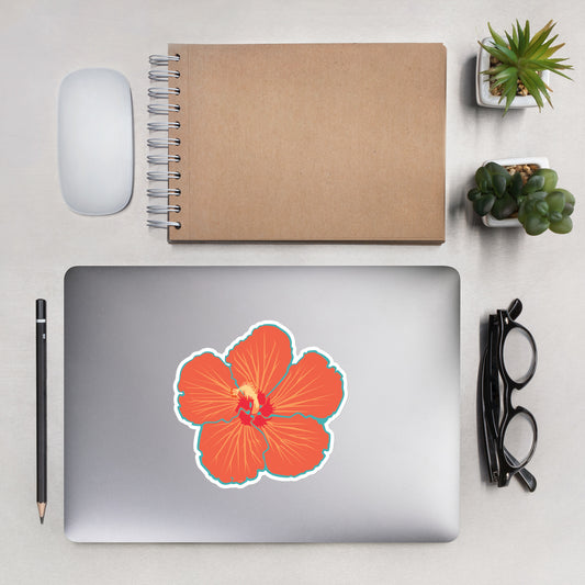 Orange Tropical Flower - Bubble-Free Sticker