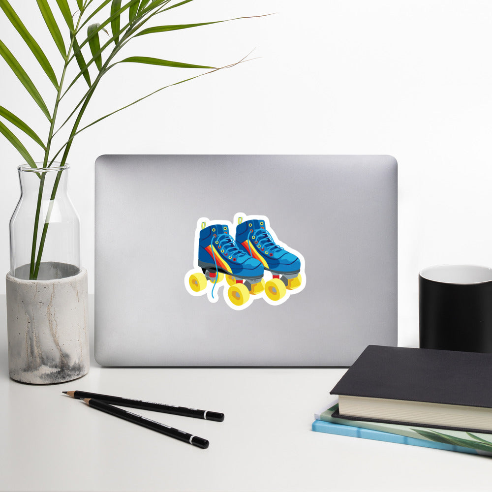 Retro Roller Skates Sticker -Bubble-Free Sticker