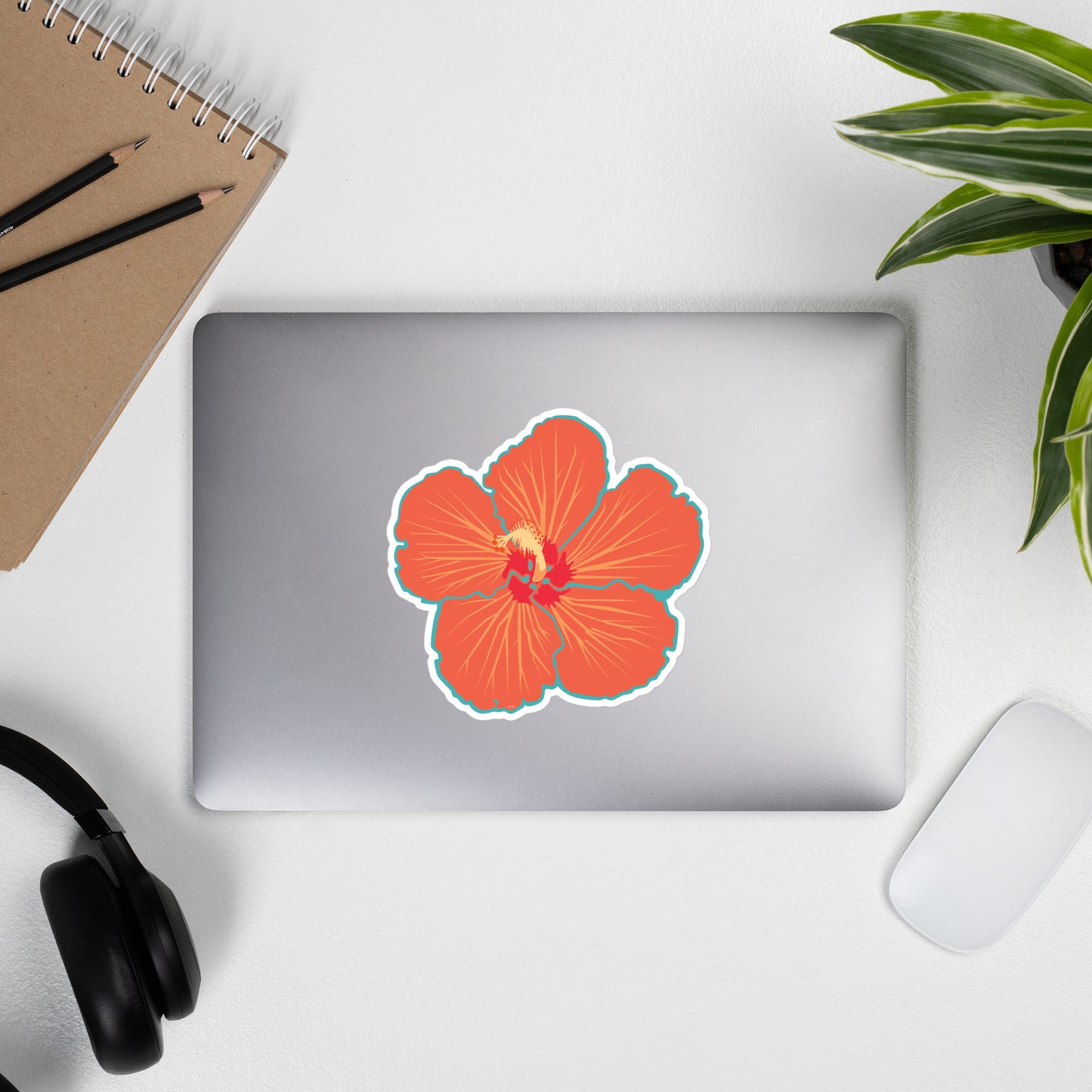 Orange Tropical Flower - Bubble-Free Sticker
