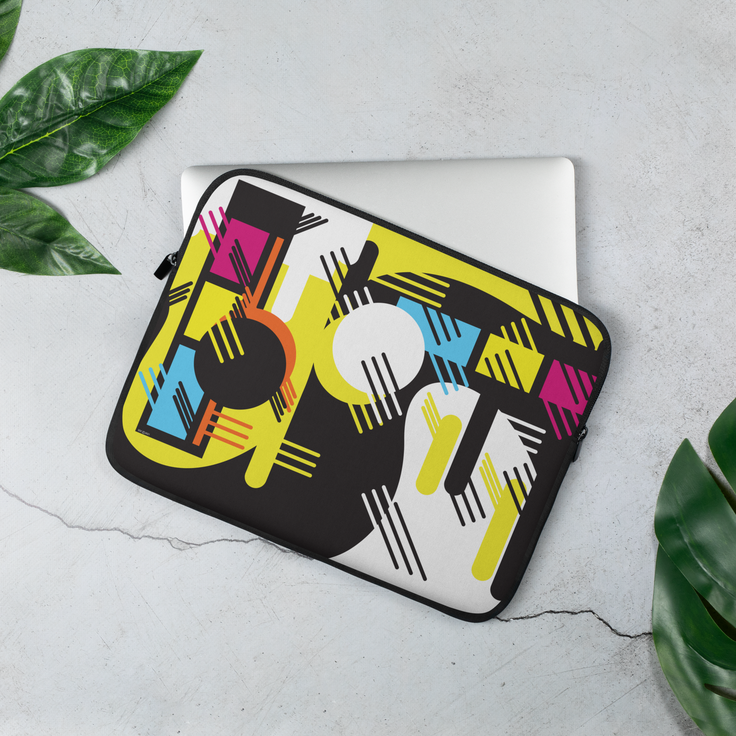 1980s Retro Abstract Graphic Art Laptop Sleeve