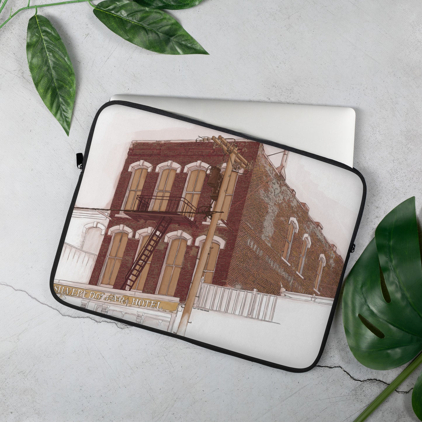 Virginia City Nevada Historical Silver Dollar Hotel Laptop Sleeve