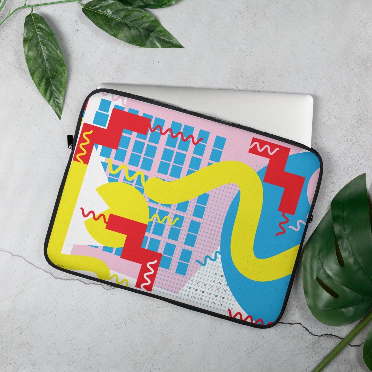 1980s Retro Abstract Graphic Art - Squiggles - Laptop Sleeve