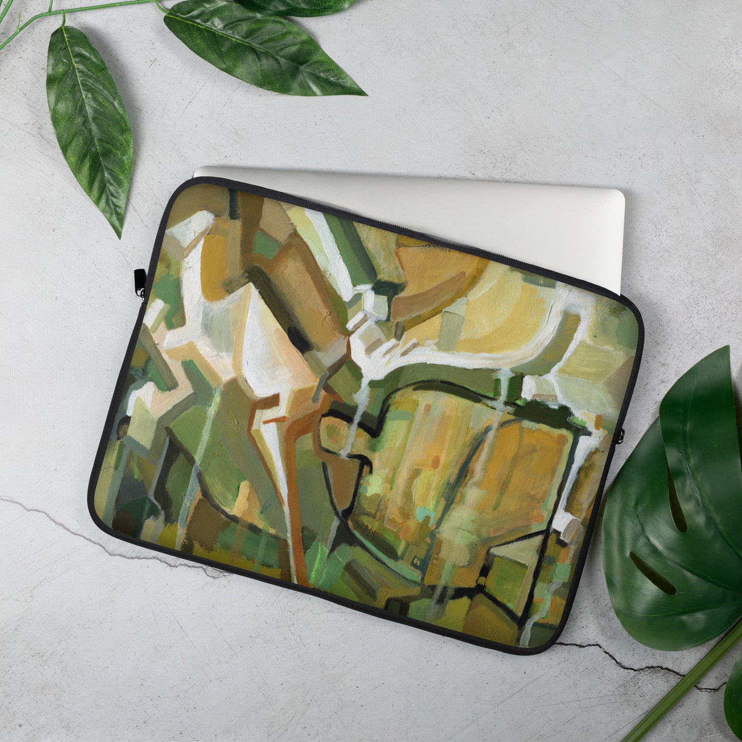 Acrylic Abstract - Green Room - Laptop Sleeve