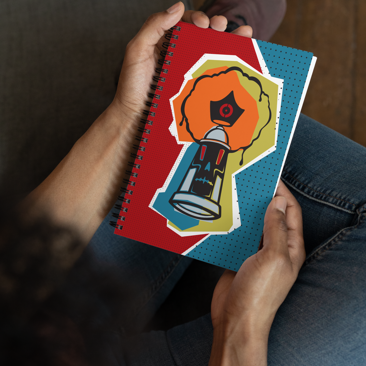 Skizo Fa2hq Skull Spray Can Graphic Art Spiral Notebook