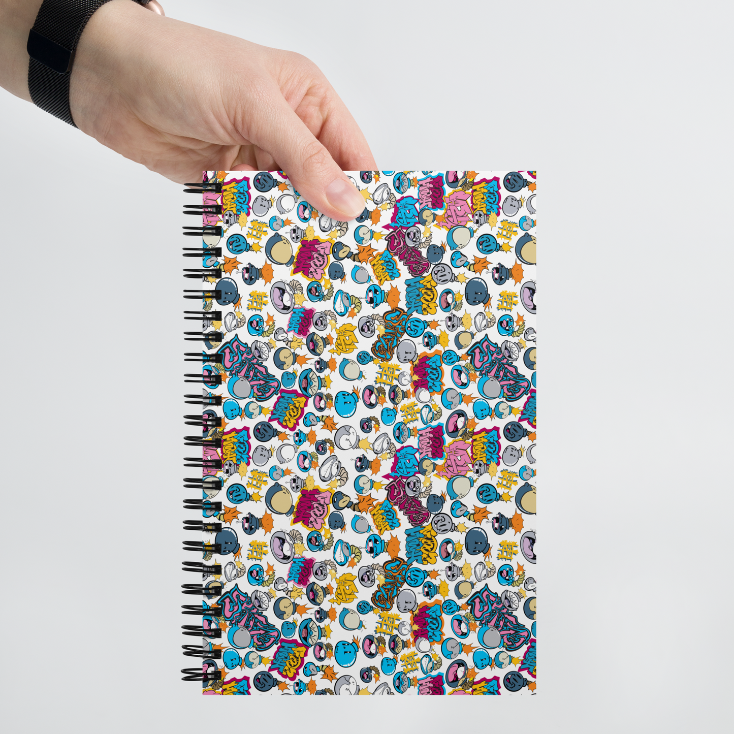 Skizo Fa2hq Cartoon Street Bomb Characters Spiral Notebook