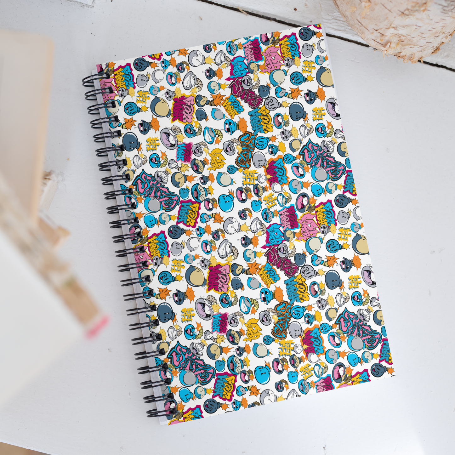 Skizo Fa2hq Cartoon Street Bomb Characters Spiral Notebook