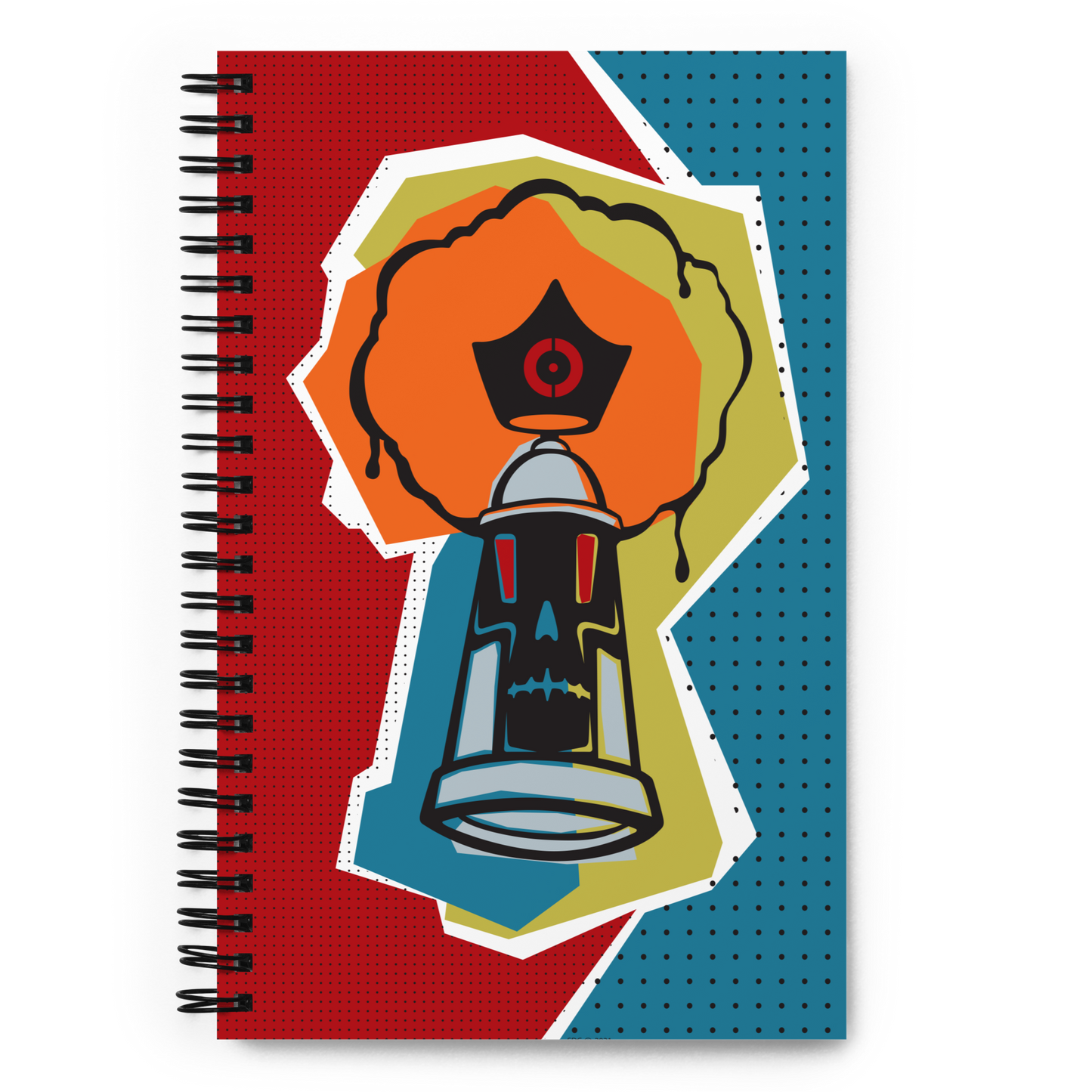 Skizo Fa2hq Skull Spray Can Graphic Art Spiral Notebook