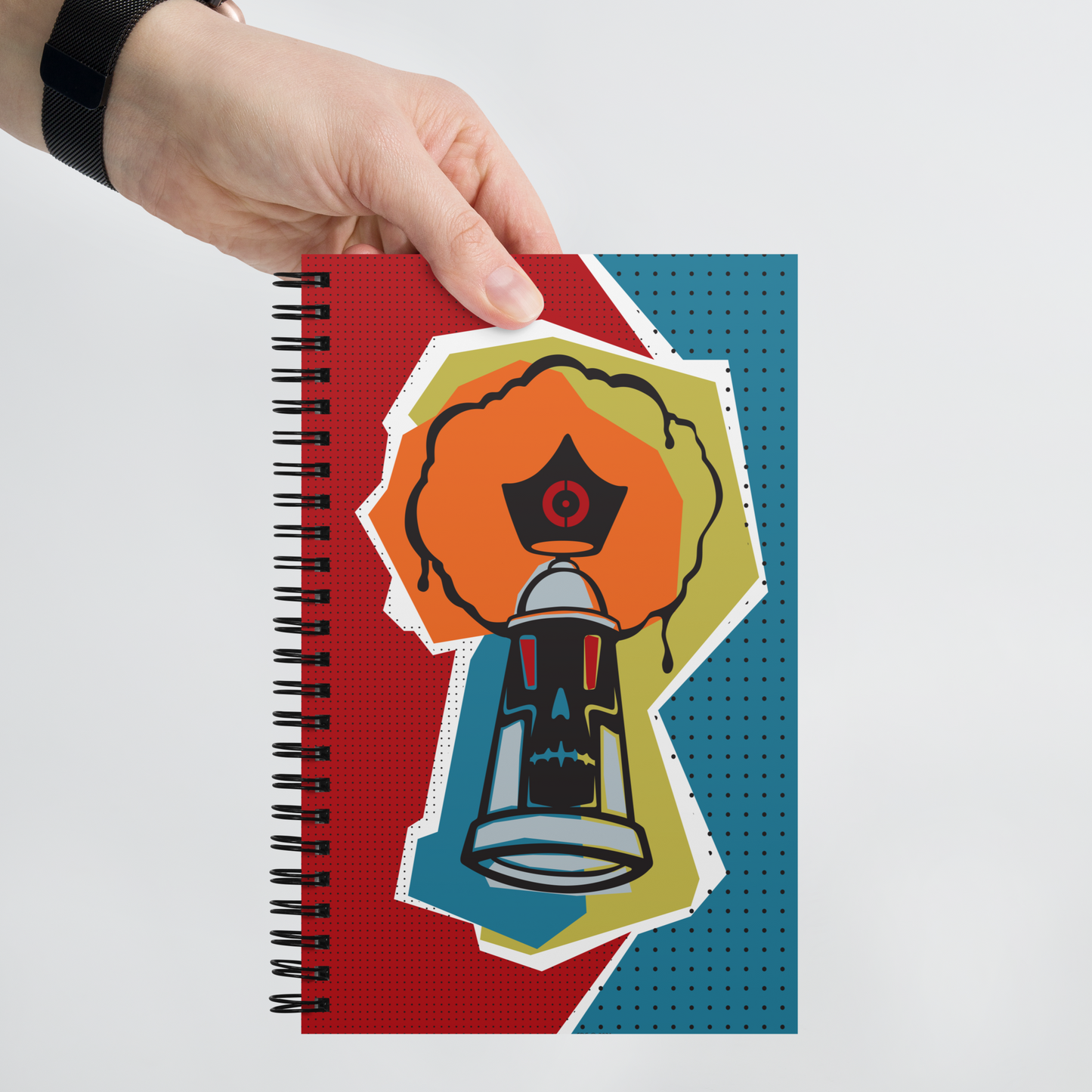 Skizo Fa2hq Skull Spray Can Graphic Art Spiral Notebook