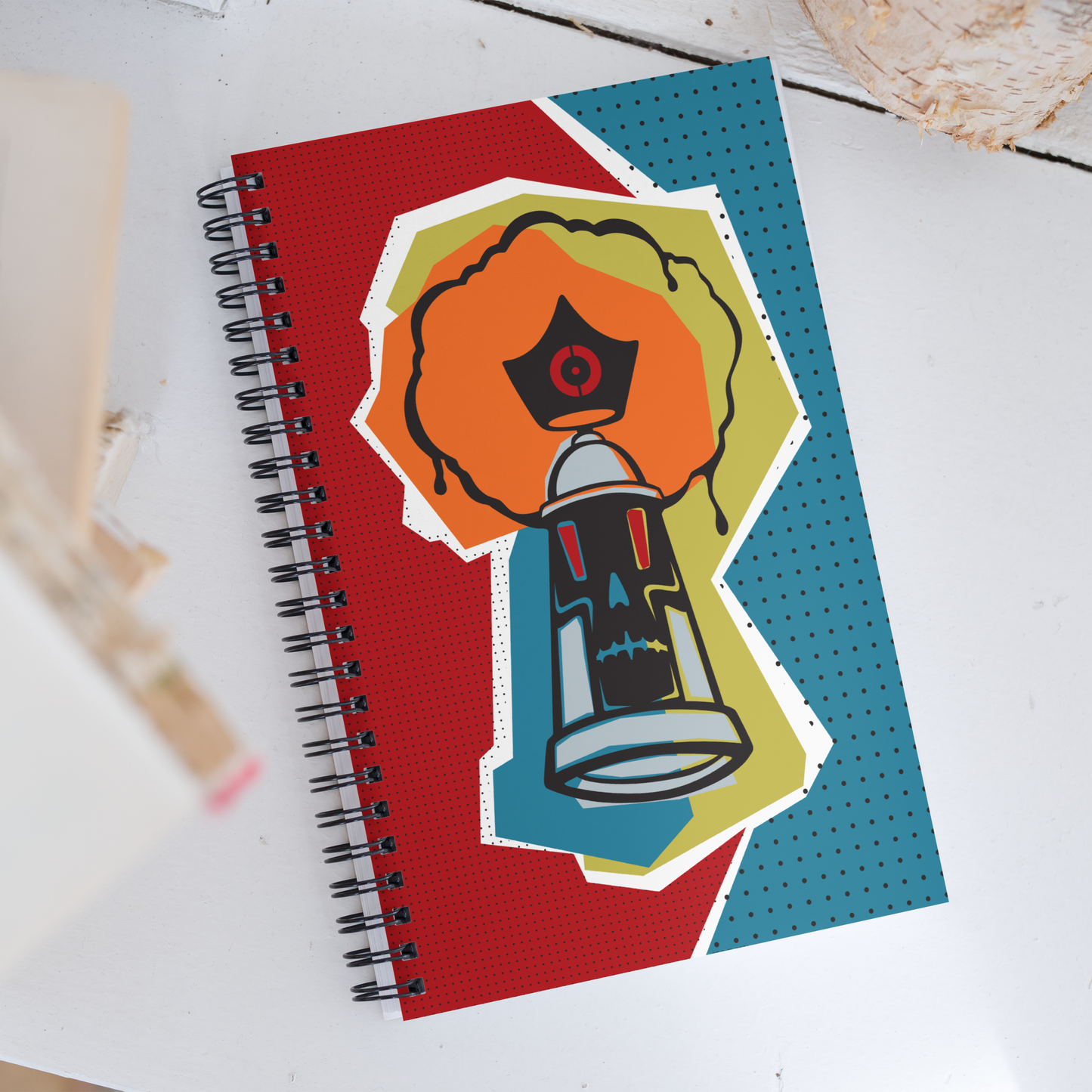 Skizo Fa2hq Skull Spray Can Graphic Art Spiral Notebook